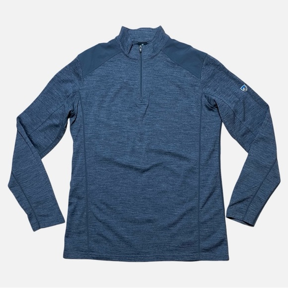 KUHL Merino Wool 1/4 Zip Long Sleeve Top In Gray Sz S - Picture 1 of 12